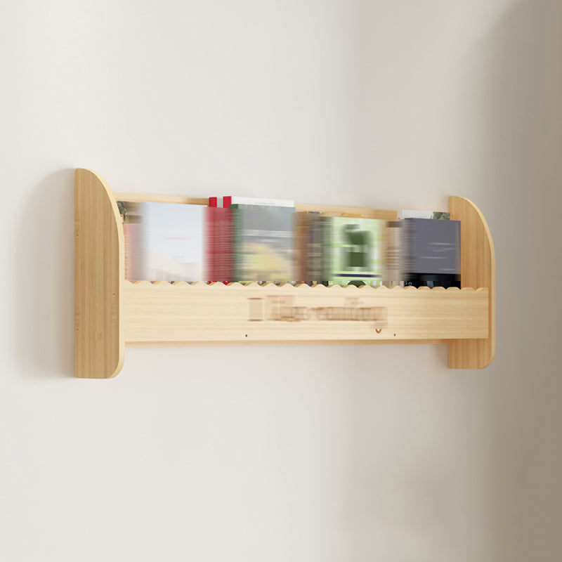 Modern Style Wooden Bookshelf Wall Mounted Shelf Bookcase for Study Room