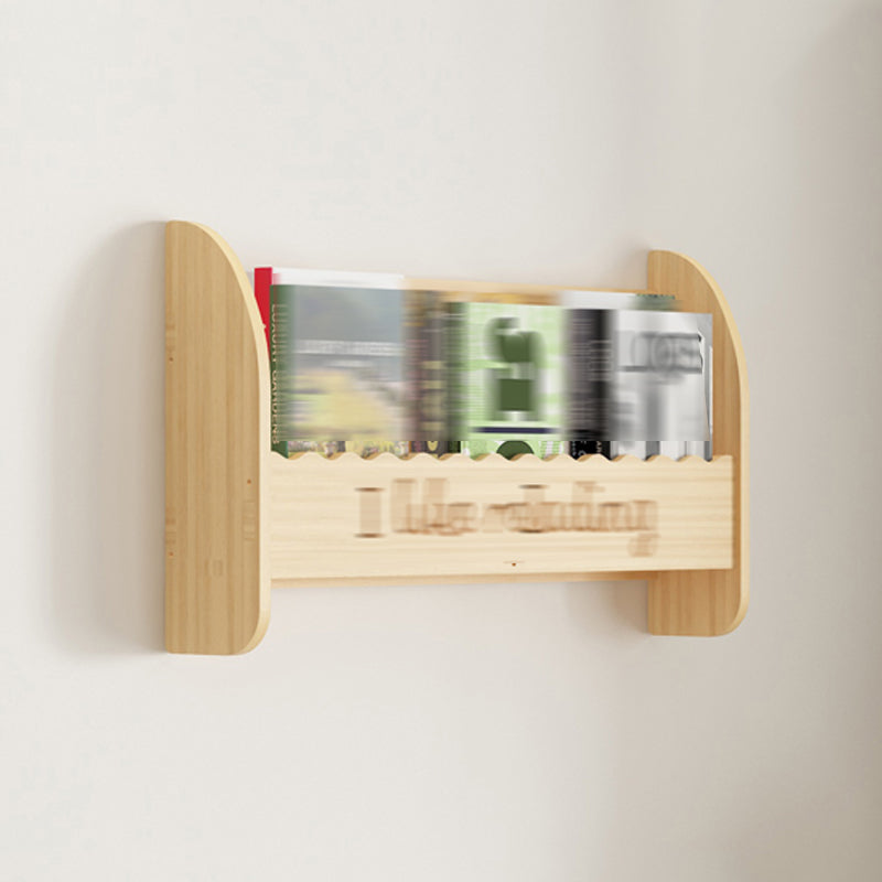 Modern Style Wooden Bookshelf Wall Mounted Shelf Bookcase for Study Room