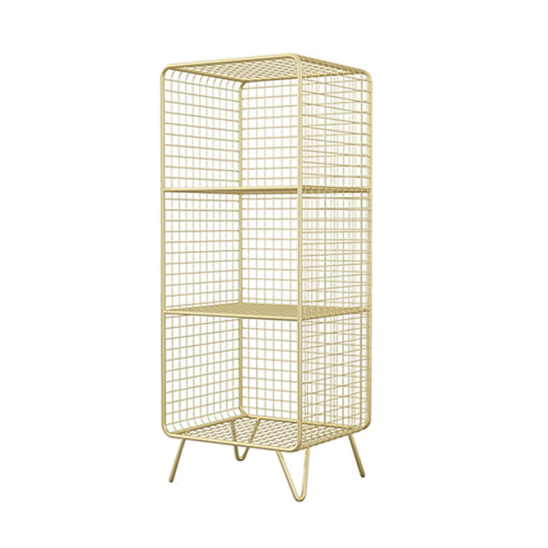 Closed Bookcase Shelf Industrial Metal Shelves for Study Room