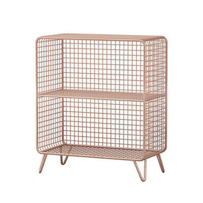 Closed Bookcase Shelf Industrial Metal Shelves for Study Room