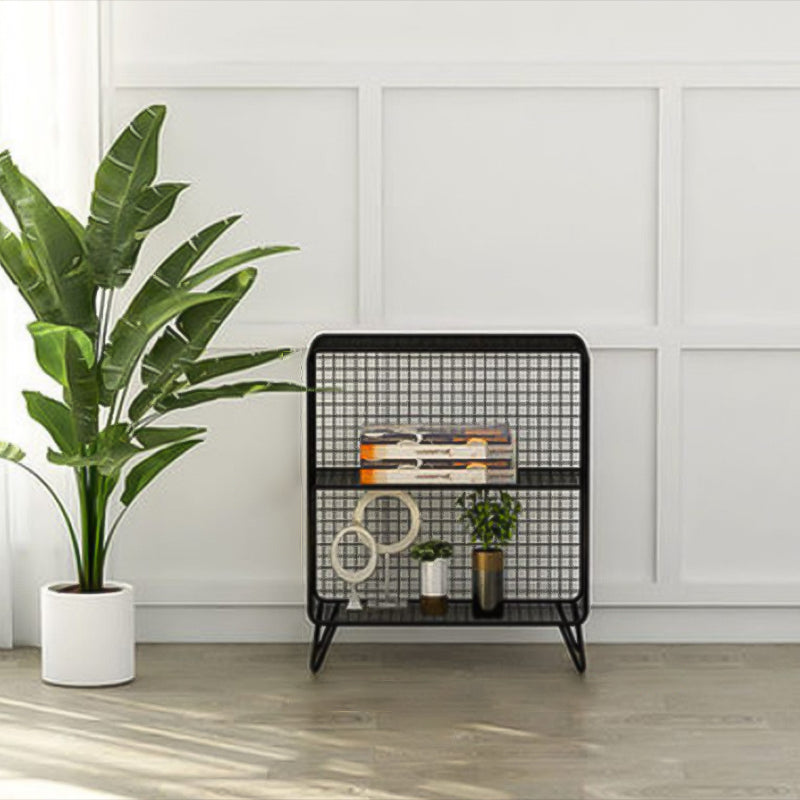 Closed Bookcase Shelf Industrial Metal Shelves for Study Room