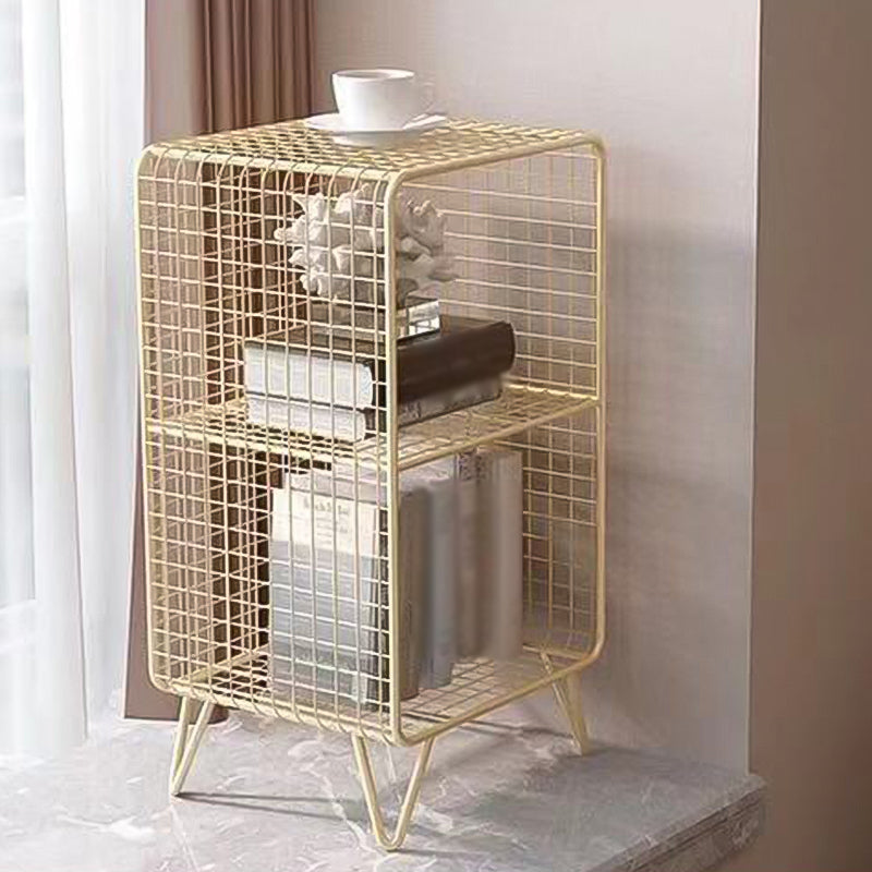 Closed Bookcase Shelf Industrial Metal Shelves for Study Room