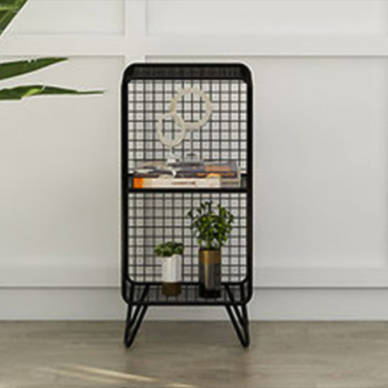 Closed Bookcase Shelf Industrial Metal Shelves for Study Room