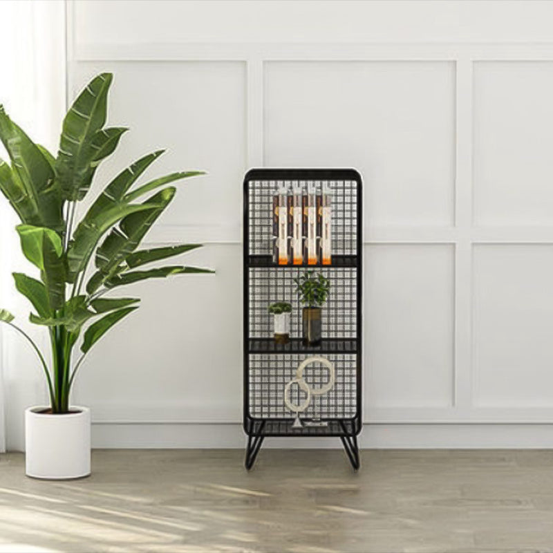 Closed Bookcase Shelf Industrial Metal Shelves for Study Room