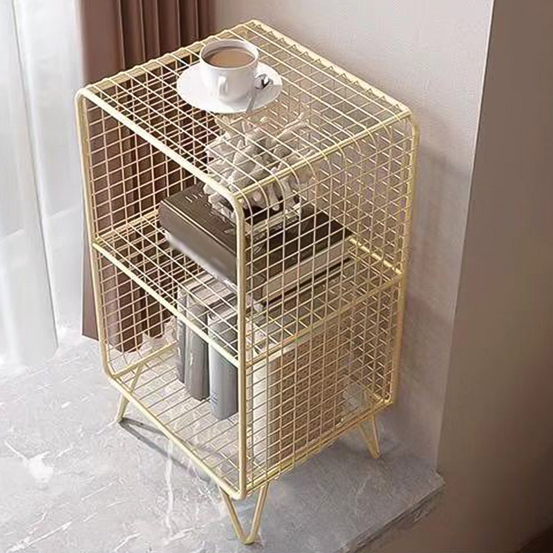 Closed Bookcase Shelf Industrial Metal Shelves for Study Room