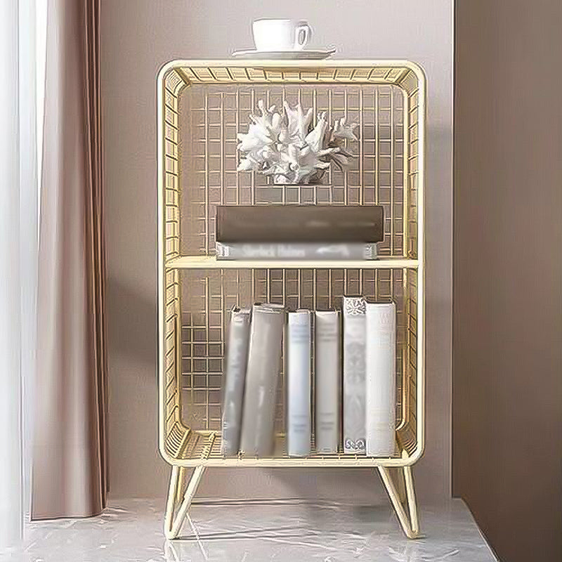 Closed Bookcase Shelf Industrial Metal Shelves for Study Room