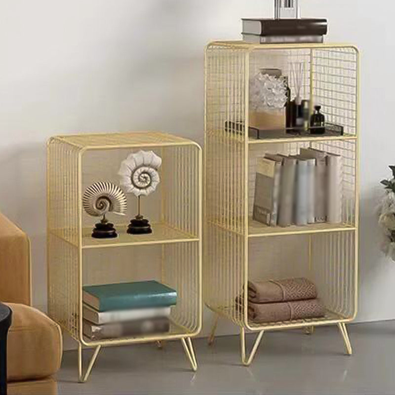 Closed Bookcase Shelf Industrial Metal Shelves for Study Room