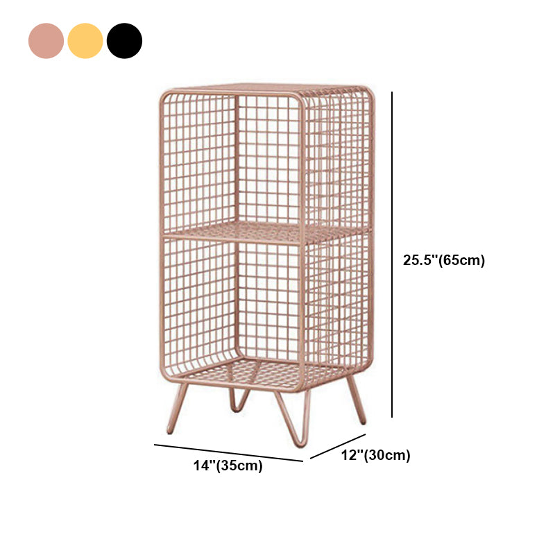 Closed Bookcase Shelf Industrial Metal Shelves for Study Room