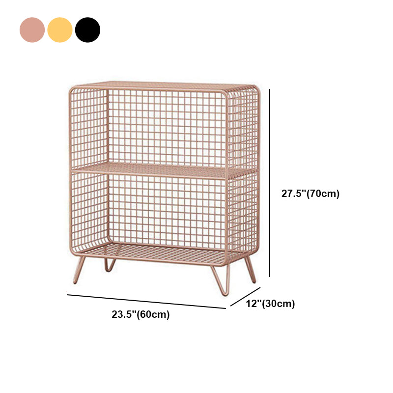 Closed Bookcase Shelf Industrial Metal Shelves for Study Room