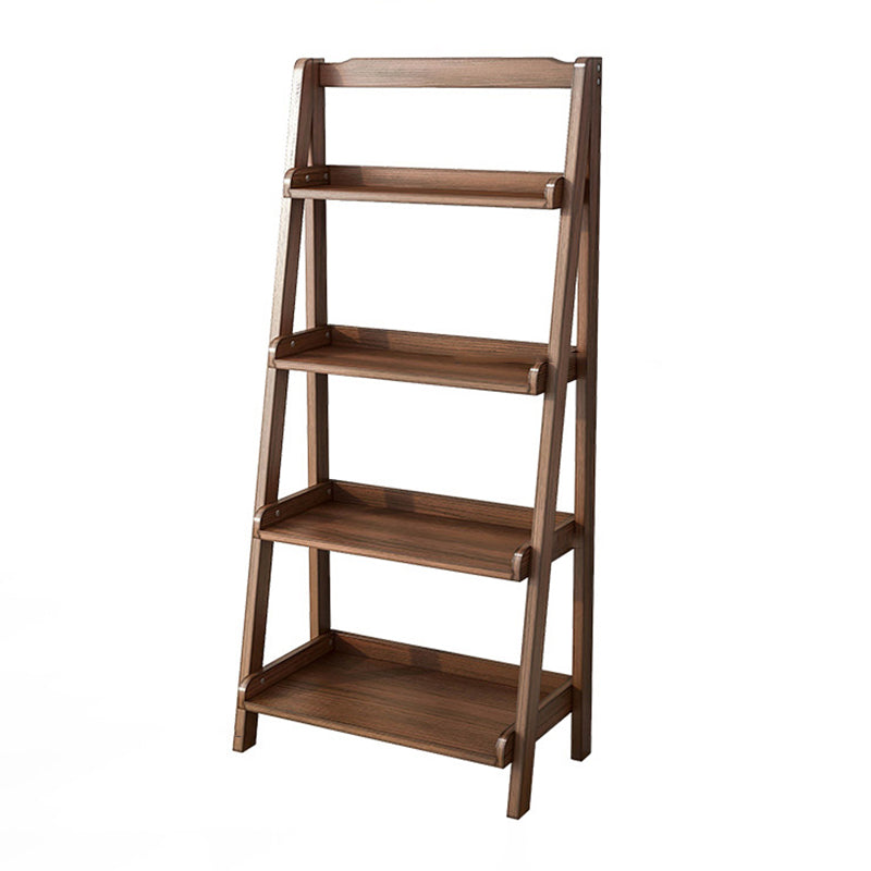 Modern Style Ladder Bookshelf Massivholzregal Bücherregal für Zuhause