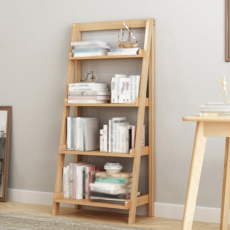 Modern Style Ladder Bookshelf Massivholzregal Bücherregal für Zuhause