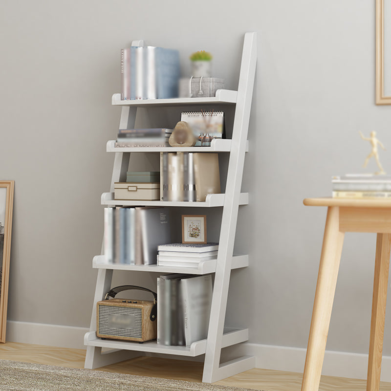 Modern Style Ladder Bookshelf Massivholzregal Bücherregal für Zuhause