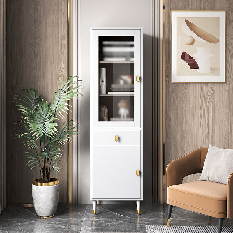 Wood Standard Bookcase Contemporary Book Shelf with Drawer Storage