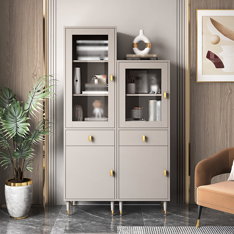 Wood Standard Bookcase Contemporary Book Shelf with Drawer Storage