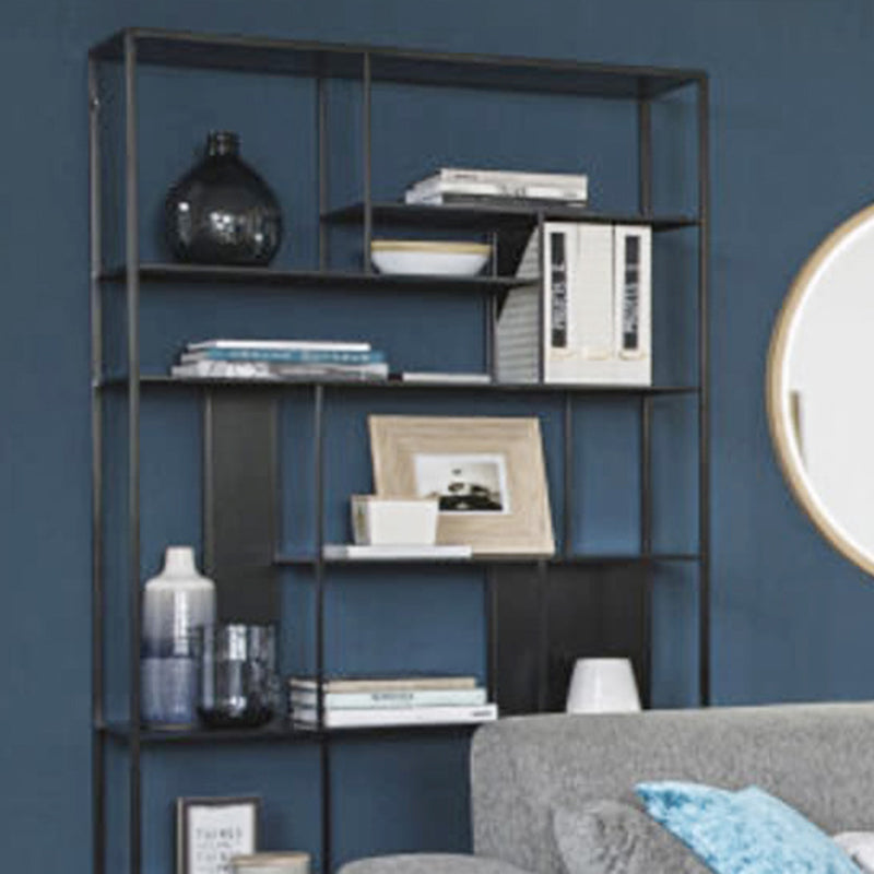 Industrial Style Metal Bookshelf Black Open Regal Bücherregal für Büro