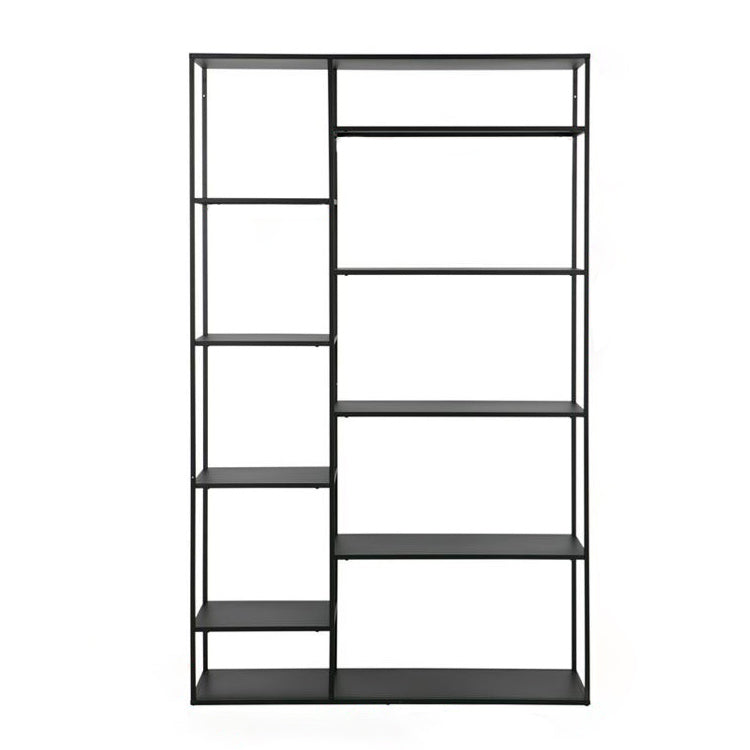 Minimalist Open Etagere Bookcase with Metal Rectangular Shelves Bookcase