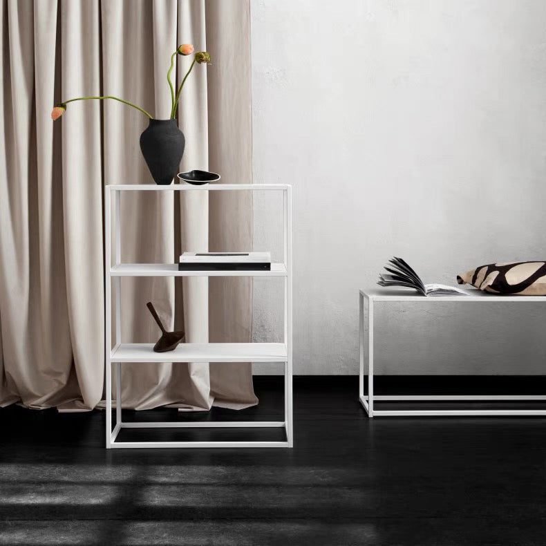 Open Metal Etagere Bookcase Contemporary Shelf Bookcase with Shelves