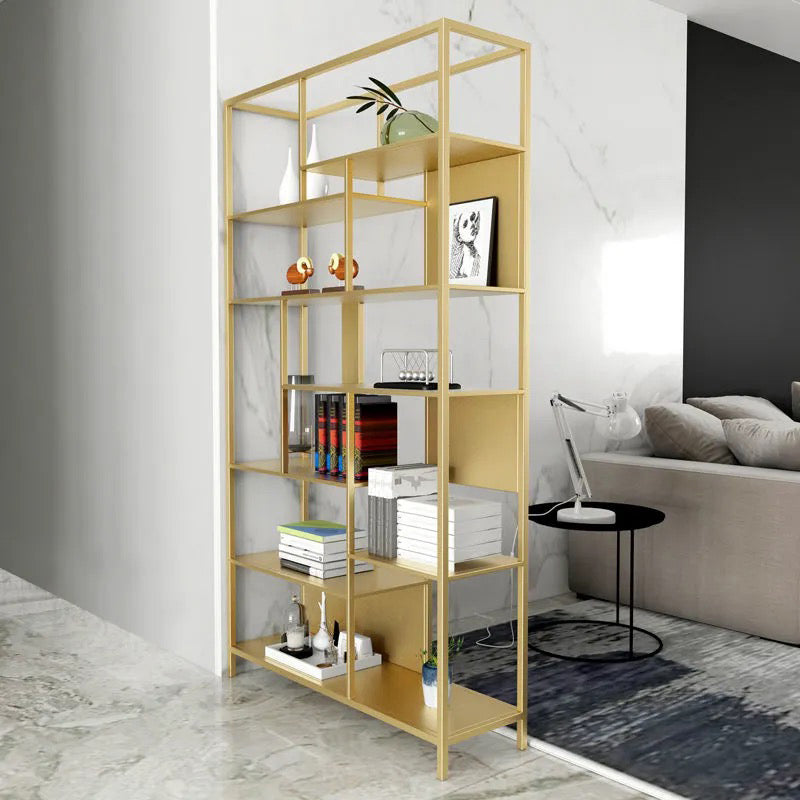 Open Etagere Bookcase Modern Style Shelf Bookcase with Metal Material