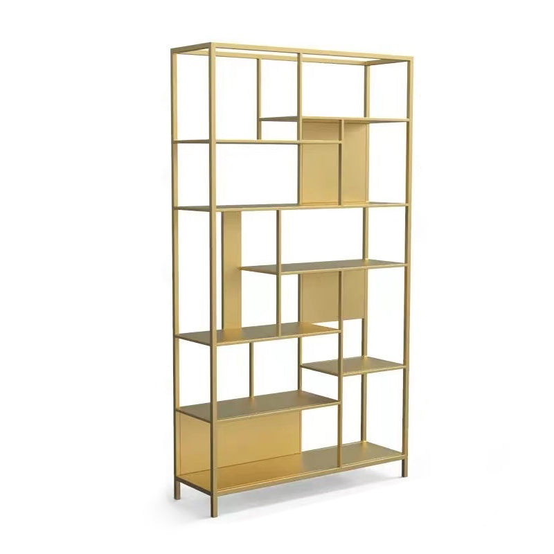 Open Etagere Bookcase Modern Style Shelf Bookcase with Metal Material