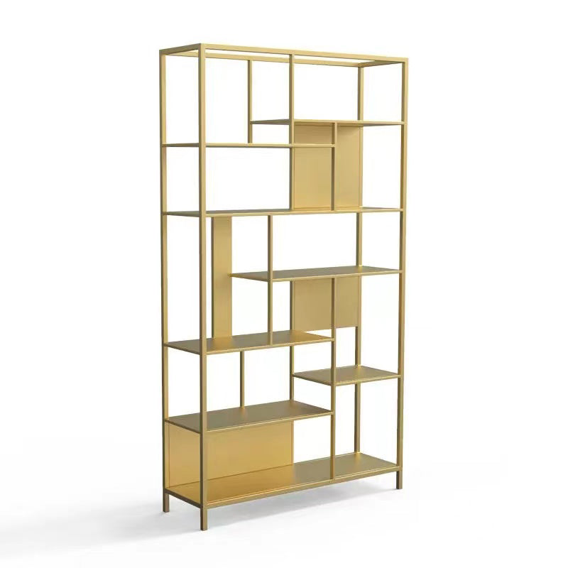Open Etagere Bookcase Modern Style Shelf Bookcase with Metal Material
