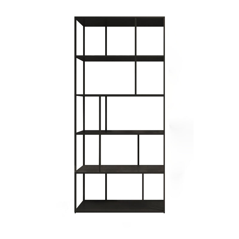 Industrial Style Metal Etagere Bookcase with Rectangular Shelves Bookcase