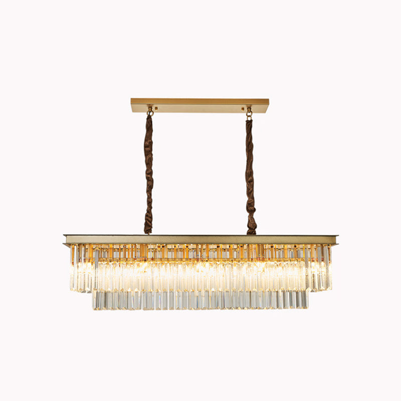 Modern Style Geometric Island Light Fixtures Crystal Island Pendants for Kitchen Island