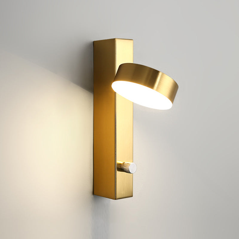 Modern Aluminum Rotatable Wall Light Geometric 8.5" High LED Wall Sconce for Bedroom