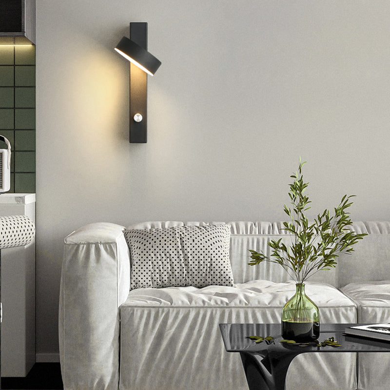 Modern Aluminum Rotatable Wall Light Geometric 8.5" High LED Wall Sconce for Bedroom