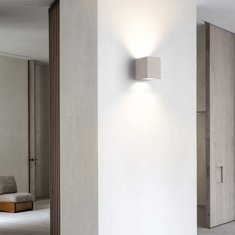 Pallen cúbico Splke Lighting Fixture Concreto Estilo simple Flush Monte Luz de pared