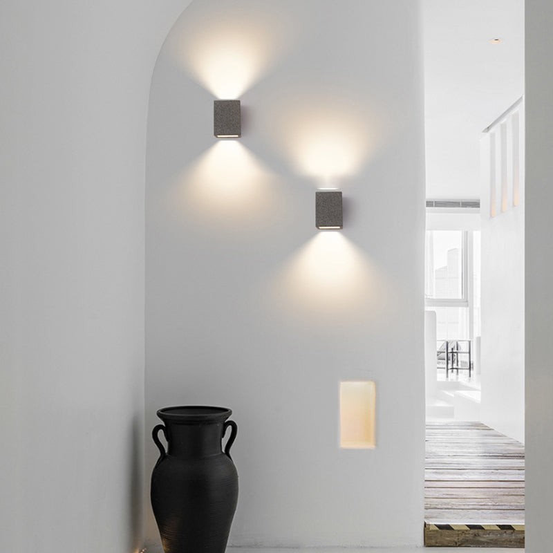 Pallen cúbico Splke Lighting Fixture Concreto Estilo simple Flush Monte Luz de pared
