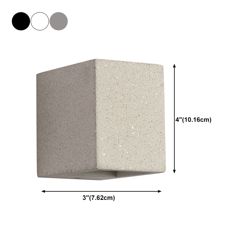 Pallen cúbico Splke Lighting Fixture Concreto Estilo simple Flush Monte Luz de pared