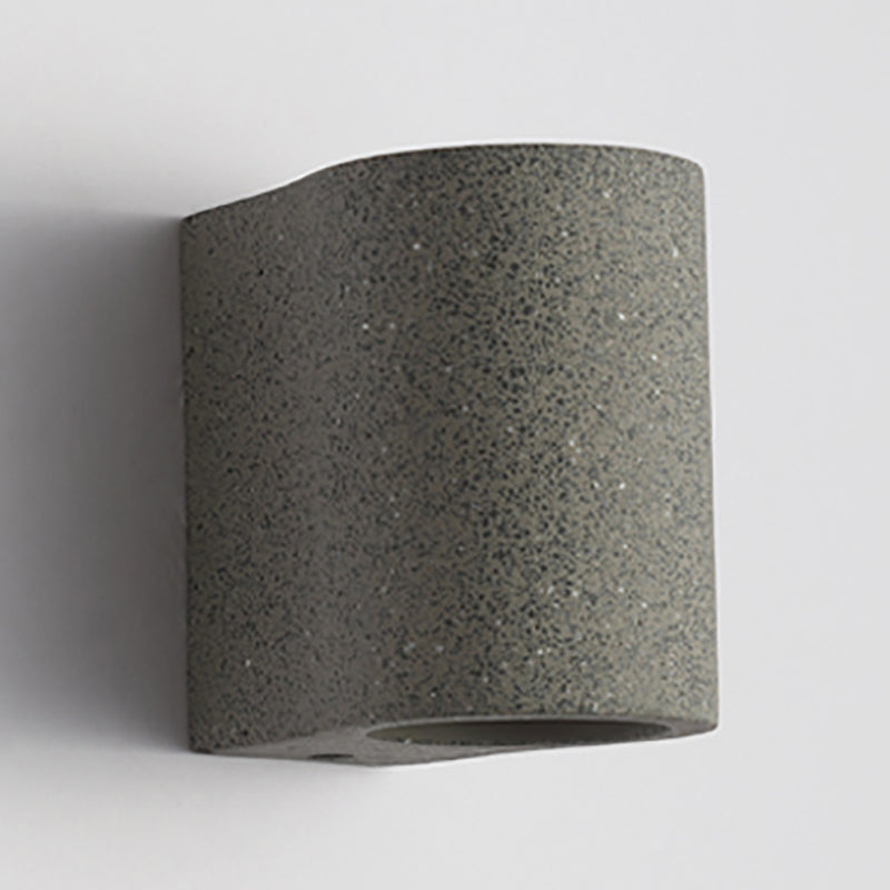 Cylindrical Cement Wall Washer Sconce Nordic Style Hallway Wall Light Fixture