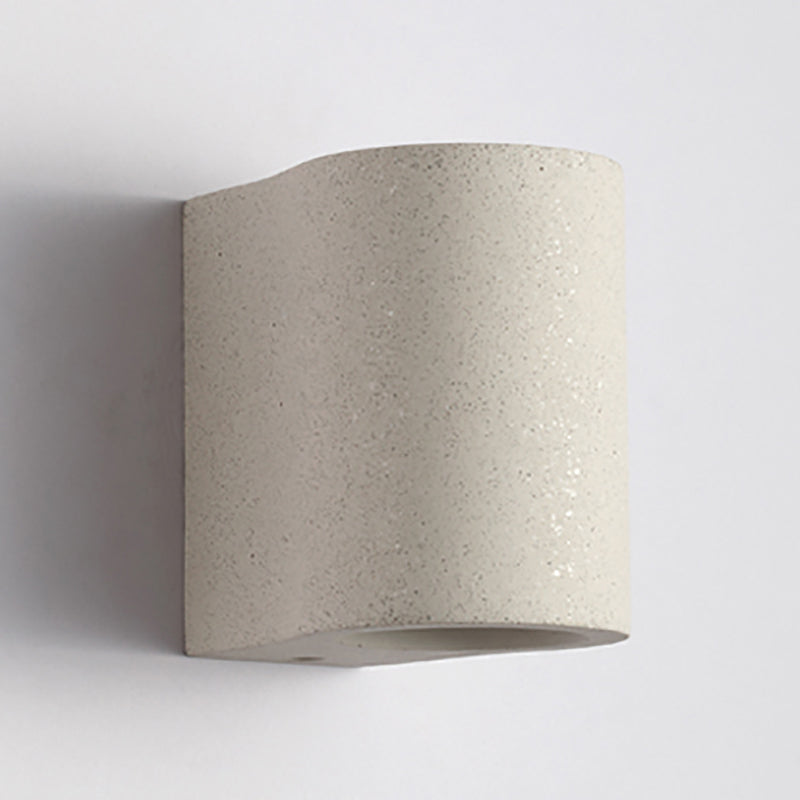 Cylindrical Cement Wall Washer Sconce Nordic Style Hallway Wall Light Fixture