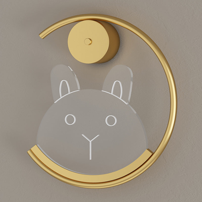 Stile per bambini a forma unica luci da parete in metallo lampade montate