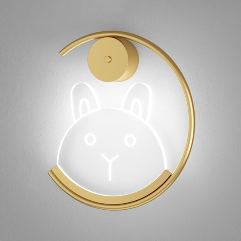 Stile per bambini a forma unica luci da parete in metallo lampade montate