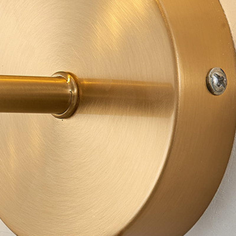 Lámpara de lámpara de pared global dorada simplicidad de vidrio blanco de 1 linda lámpara de vidrio