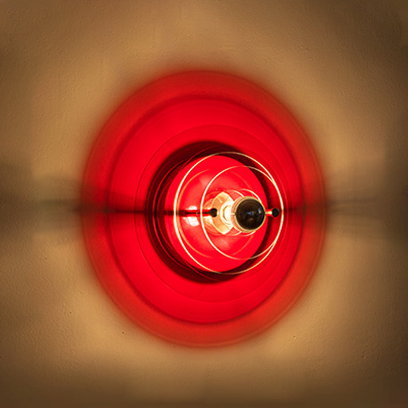 Creative Postmodern Round Sconce Lamp Acrylic 1-Light Staircase Wall Light Fixture