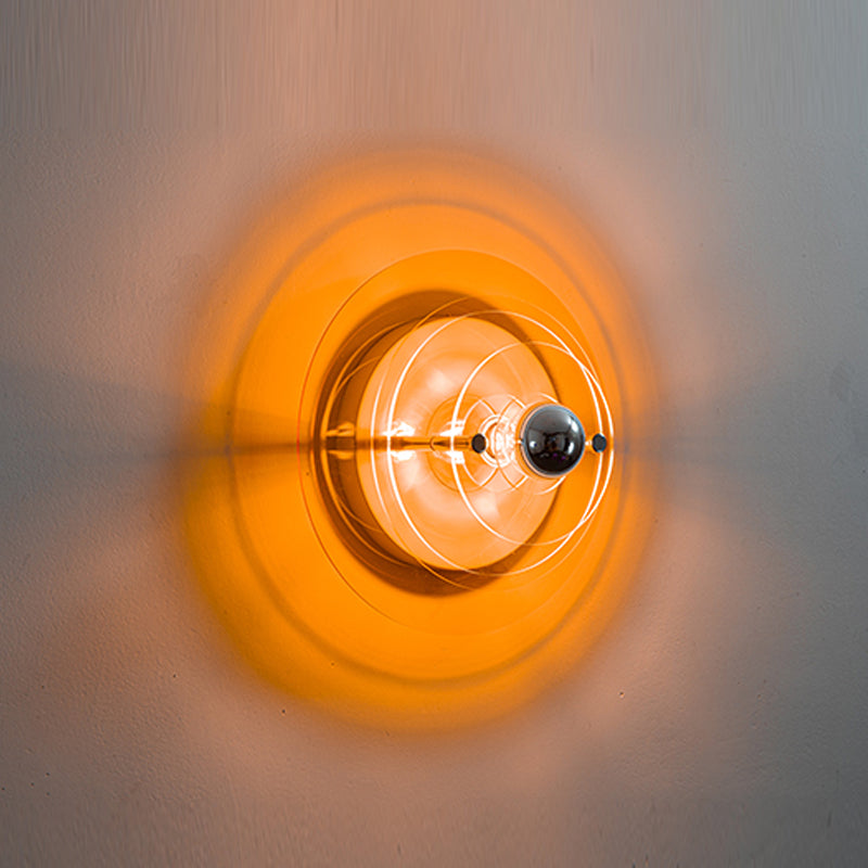 Creative Postmodern Round Sconce Lamp Acrylic 1-Light Staircase Wall Light Fixture