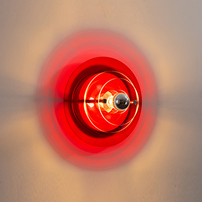 Creative Postmodern Round Sconce Lamp Acrylic 1-Light Staircase Wall Light Fixture