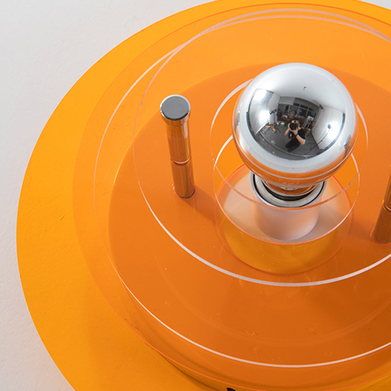 Creative Postmodern Round Sconce Lamp Acrylic 1-Light Staircase Wall Light Fixture