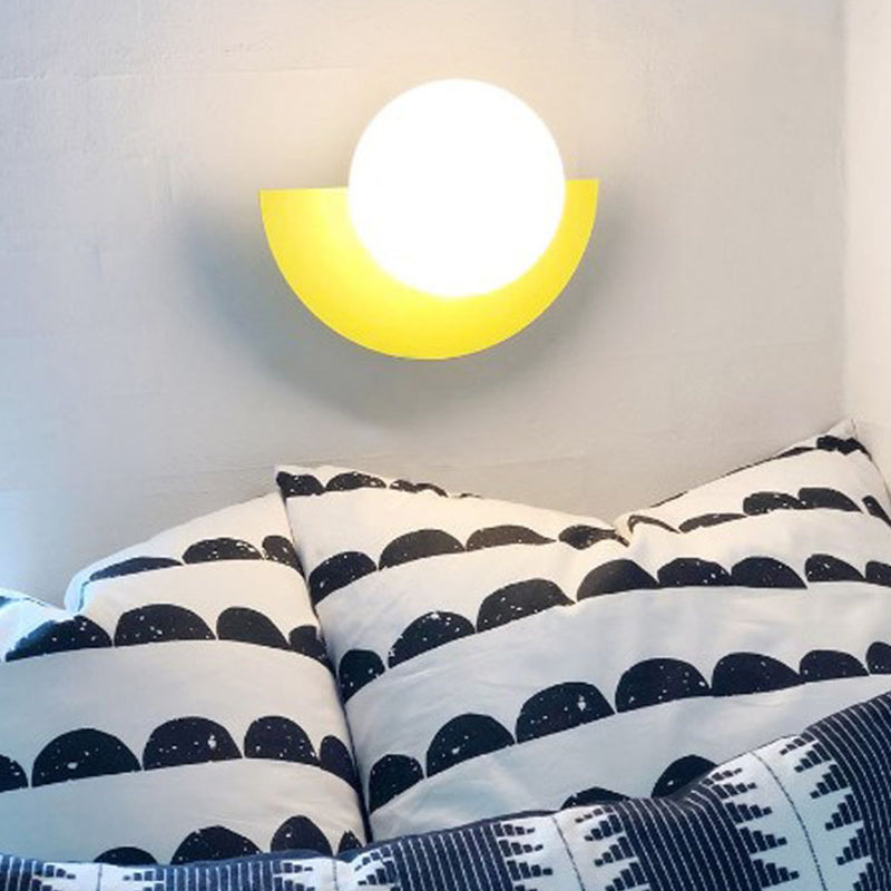 Ball Wall Lighting Fixtures Modern Style Glass 1 Light Wall Lamps