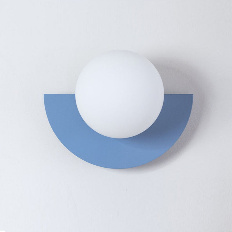 Ball Wall Lighting Fixtures Modern Style Glass 1 Light Wall Lamps