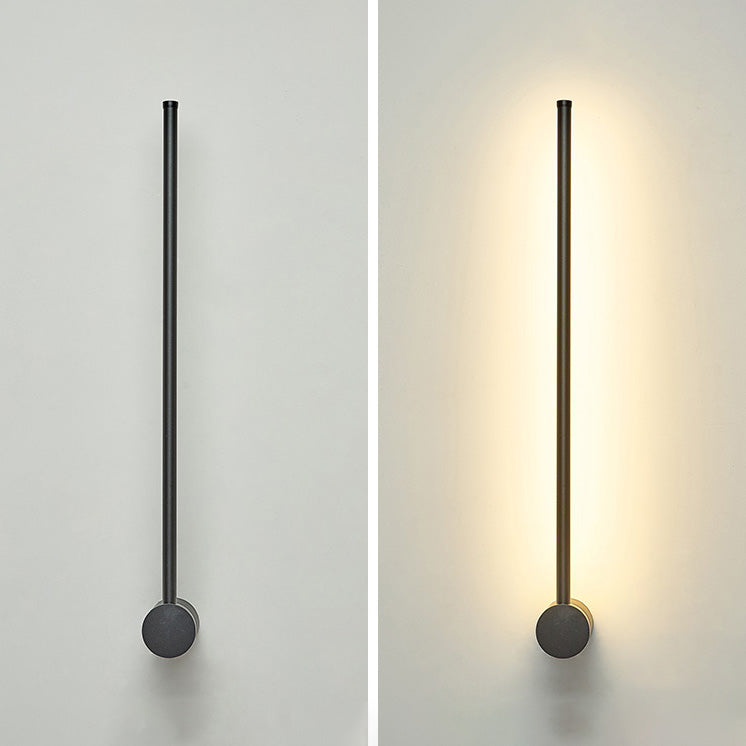 Iluminación de apliques de pared lineal de metal de estilo moderno de pared LED montada en pared