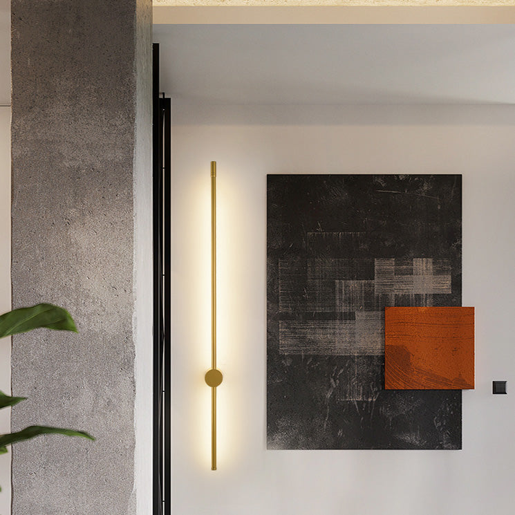 Iluminación de apliques de pared lineal de metal de estilo moderno de pared LED montada en pared