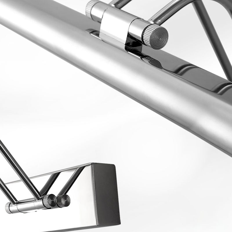 Linear Modern Style Vanity Light Metal 1-Light LED Mirror Light for Bathroom in Silver