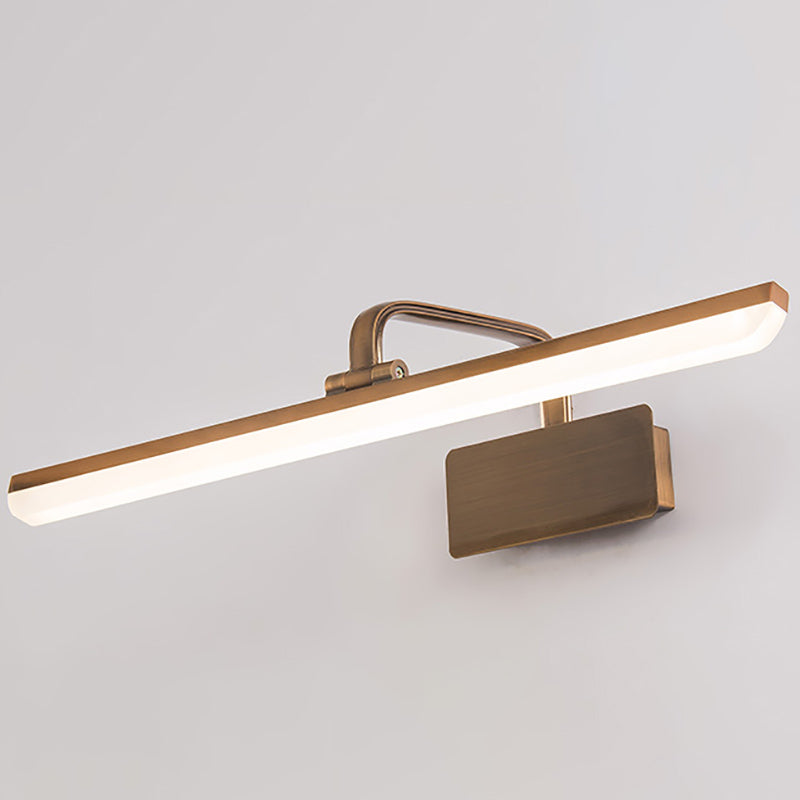 Luz de tocador de metal de estilo moderno Luz de espejo LED lineal para el baño