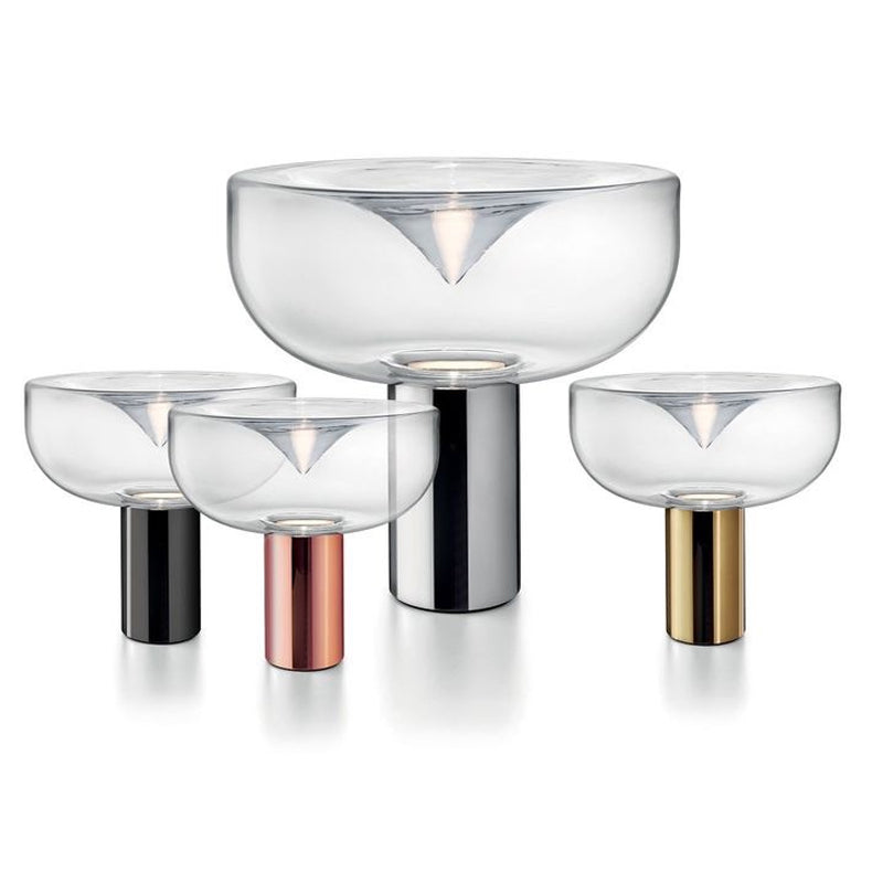 Round Shape Glass Table Lamp Modern Style 1 Light Table Lamp Fixture