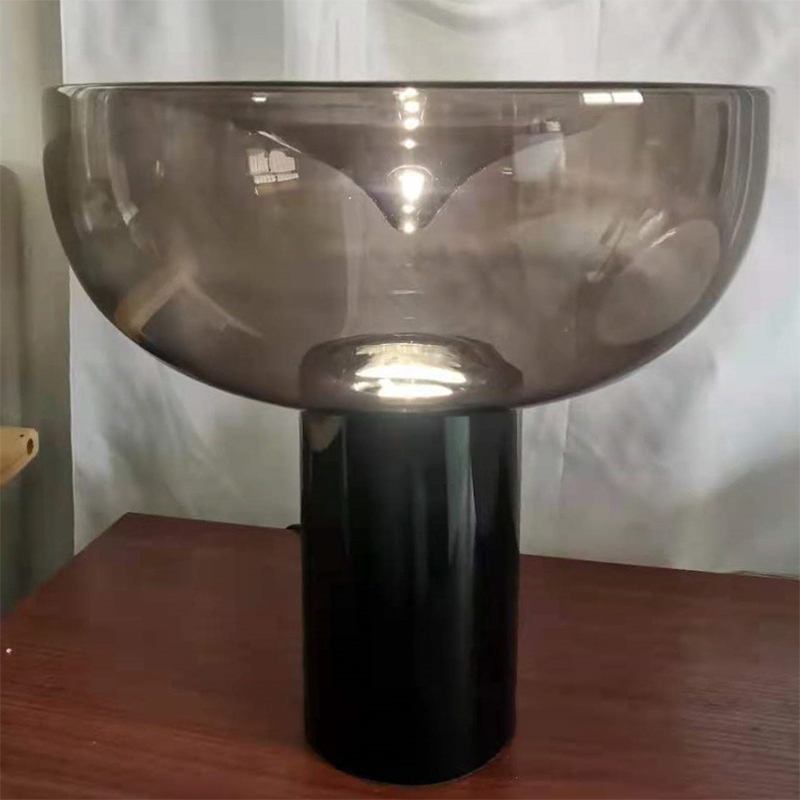 Round Shape Glass Table Lamp Modern Style 1 Light Table Lamp Fixture