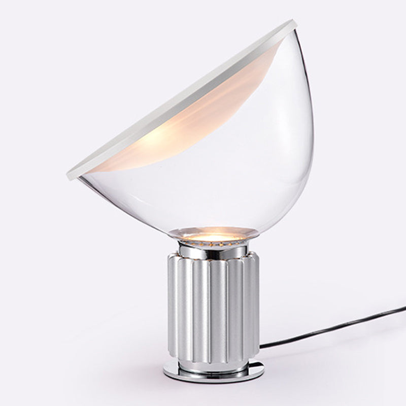 Round Glass Table Lamp Modern Style 1 Light Table Lamp Fixtures
