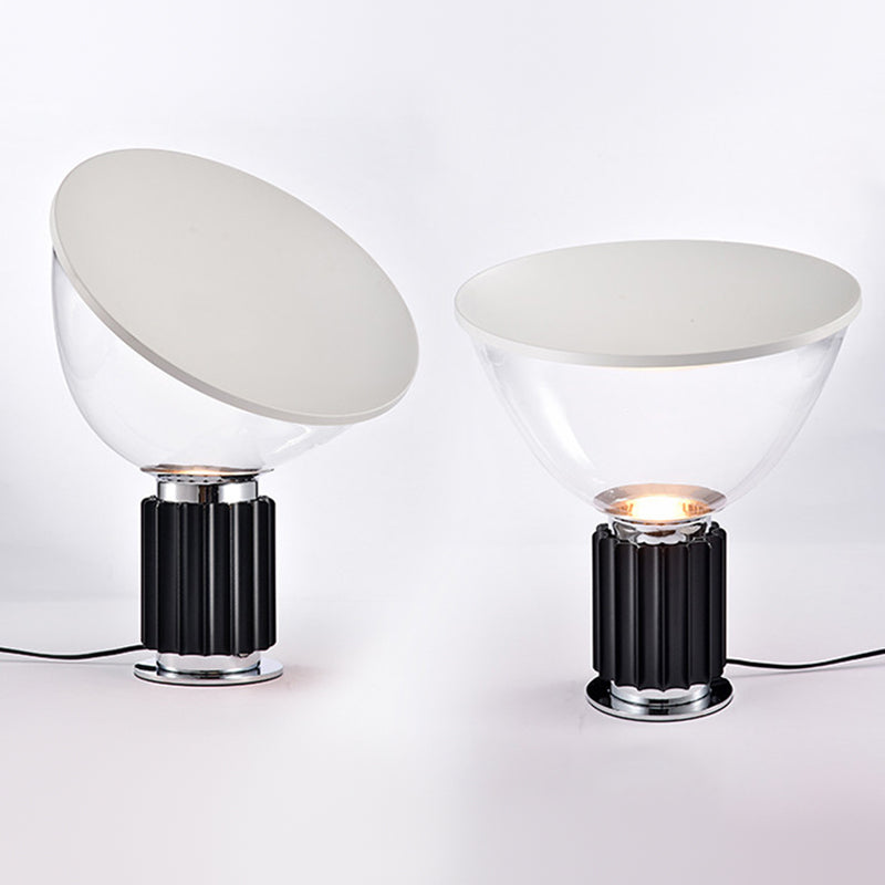 Round Glass Table Lamp Modern Style 1 Light Table Lamp Fixtures